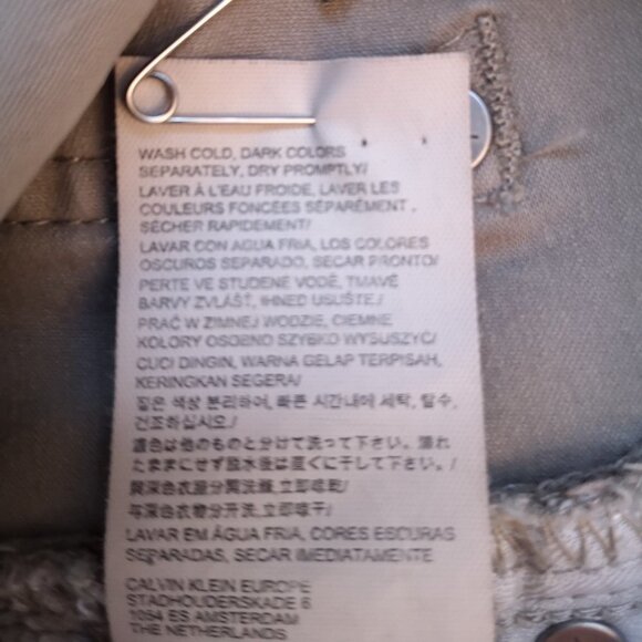 Calvin Klein Men's Size 38/32 Tan Slim Straight Casual Pants - Picture 7 of 10